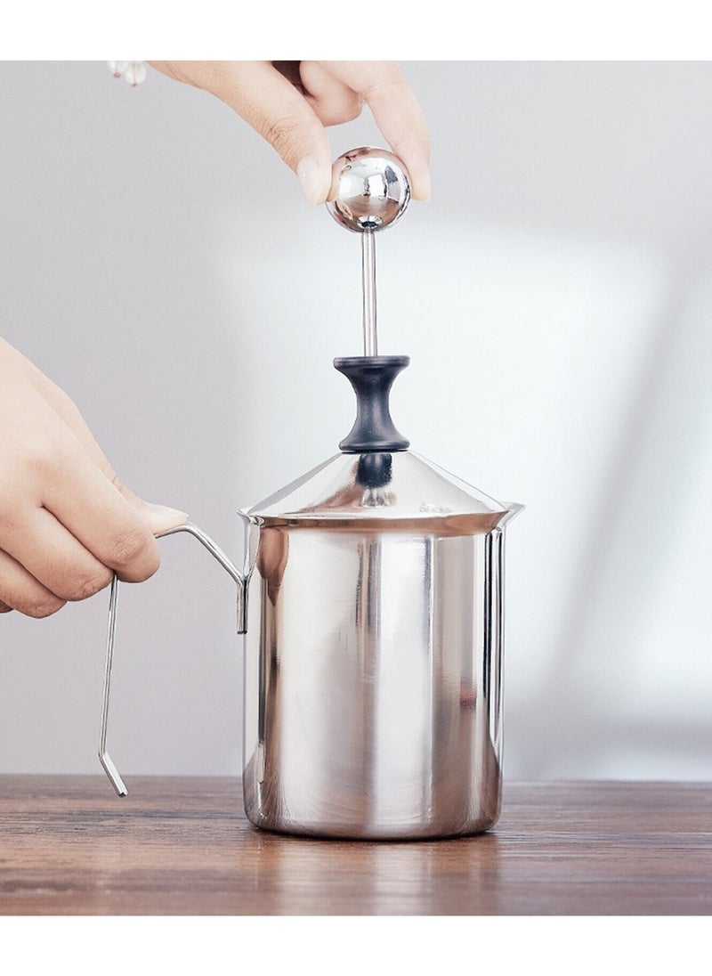 Beauenty Stainless Steel Double Strainer Manual Milk Frother  - Image 4