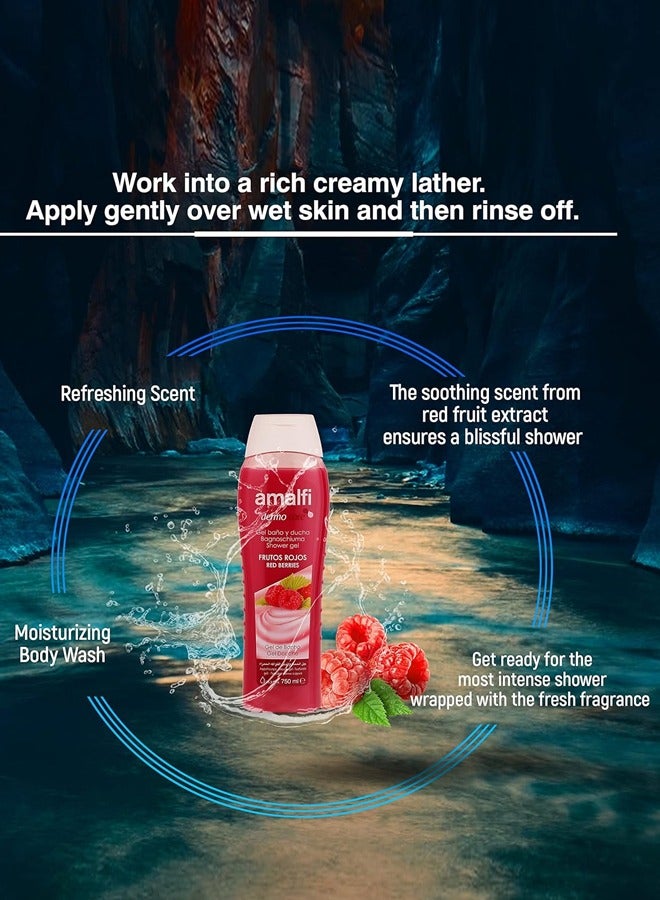 امالفي أمالفي جل استحمام بالفواكه الحمراء 750 مل - Image 3