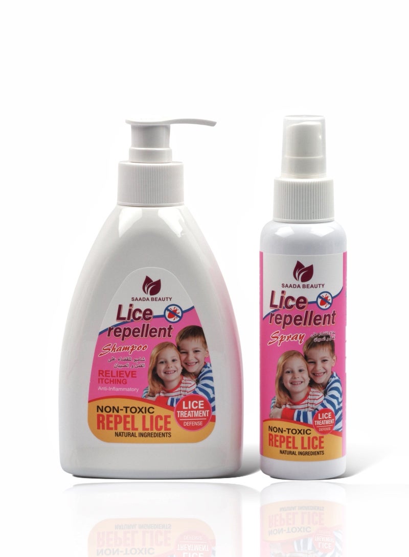 SAADA BEAUTY A set to combat head lice and its eggs, shampoo and lice spray suitable for all ages - Image 1