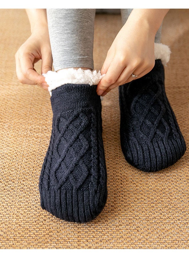 Ailily Fluffy Fleece Slipper Socks, Non Slip Warm Winter Socks, Cute Fleece Lined Slipper Socks, Warm Indoor Slipper Socks, Cozy Winter Non Slip Socks, Plush Socks, Soft Fluffy Socks, Unisex - Image 5