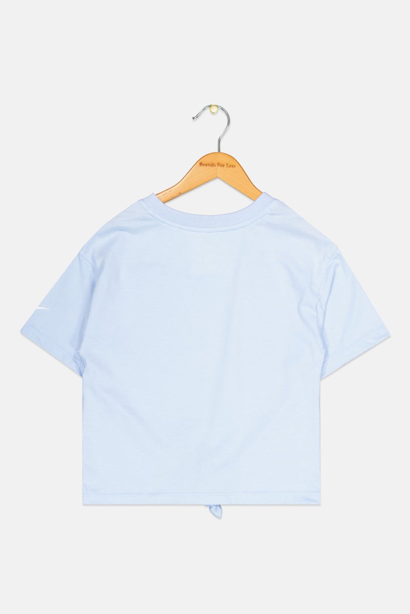 Nike Nike 3Brand by Russell Wilson Kids Girl Sportswear Fit Brand Logo Top, Light Blue  - Image 2