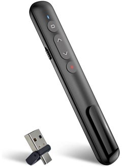 Captaintech Wireless Presenter Remote, Presentation Clicker with Hyperlink u0026 Volume Remote Control PowerPoint Office Presentation Clicker for Keynote/PPT/Mac/PC/Laptop(Battery Included)  - Image 1