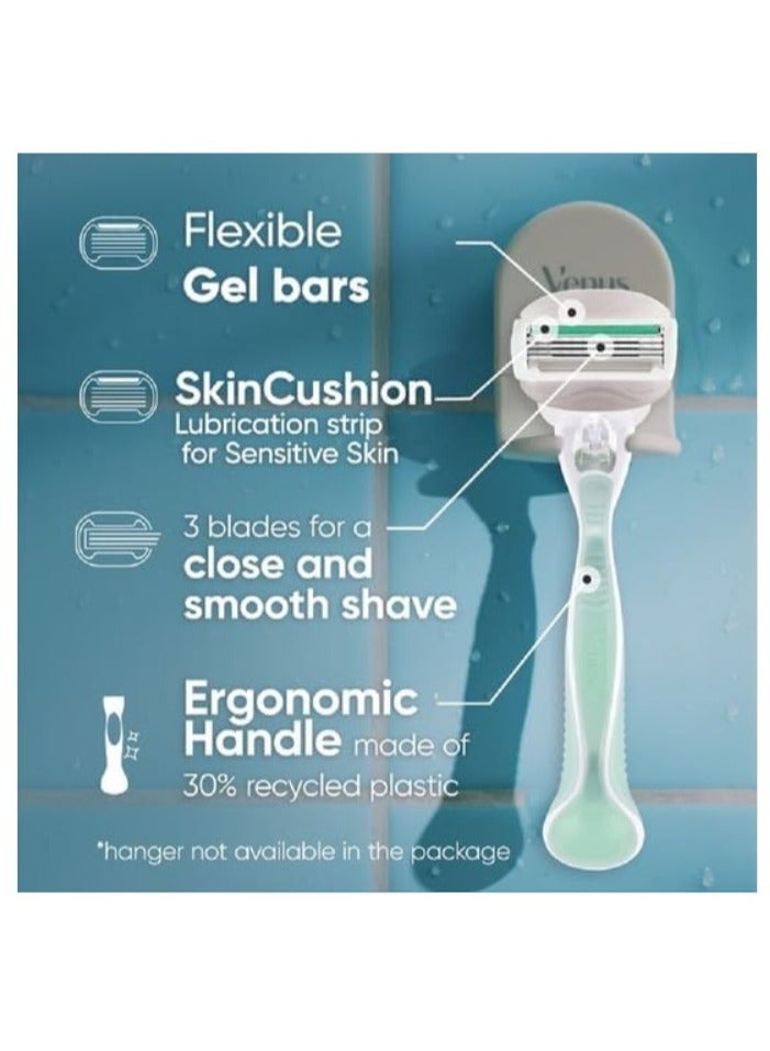 ماكينة حلاقة كومفورت جلايد للبشرة الحساسة للاستعمال مرة واحدة للنساء من فينوس جيليت - Image 2