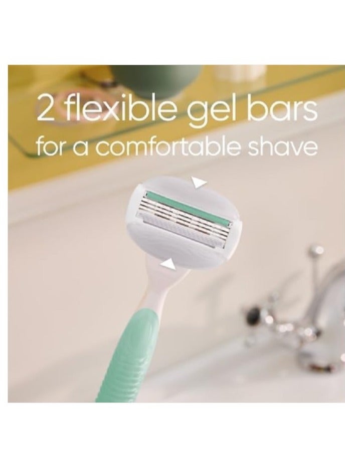 ماكينة حلاقة كومفورت جلايد للبشرة الحساسة للاستعمال مرة واحدة للنساء من فينوس جيليت - Image 3