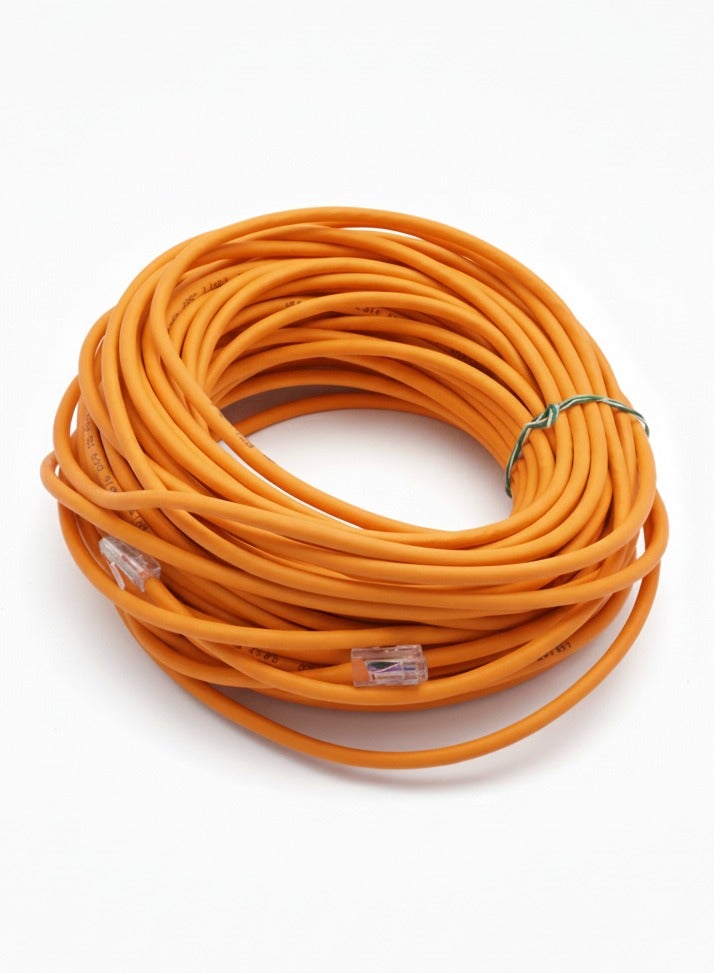 Ethernet Network Lan RJ45 Cat6 Internet Router Cable Patch PC Modem Lead Orange Colour (30m)