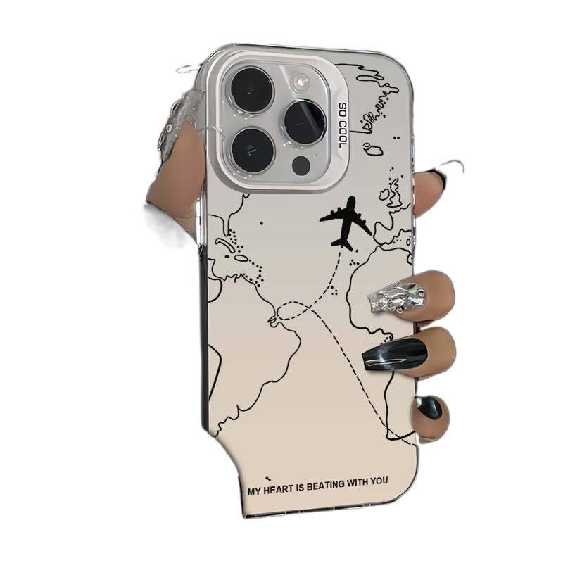 Protective Case | Black PC | Airplane Aviation Pattern | Drop Protection | Shockproof Cover for iPhone 16 / 16 Plus / 16 Pro / 16 Pro Max - Image 3