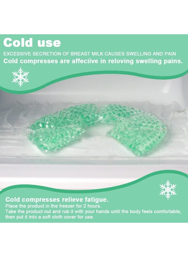 CONBELLA حزمة علاج الثدي بالهلام الساخن والبارد، أكياس ثلج للرضاعة، تخفيف لآلام الرضاعة، التهاب الثدي، احتقان الثدي، قنوات مسدودة، تعزيز تدفق الحليب وإنتاجه (#8 أزرق) - Image 3