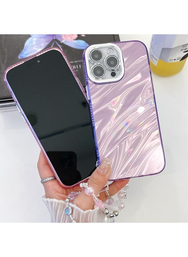 S-TOP Case For iPhone 13 Plating Glitter Texture Chain Wristband TPU Phone Case with Lens Film - Image 2
