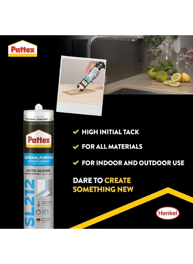 Patex SL212 Transparent Insulating Silicone – Professional Multi-Purpose Sealant (280 ml) - Image 3