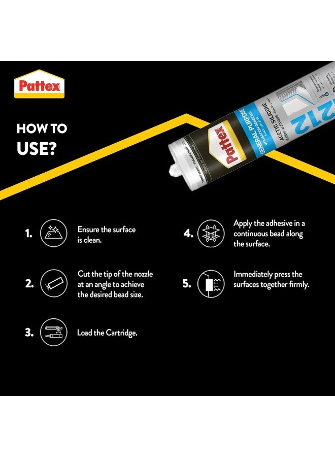 Patex SL212 Transparent Insulating Silicone – Professional Multi-Purpose Sealant (280 ml) - Image 4