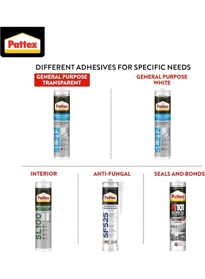 Patex SL212 Transparent Insulating Silicone – Professional Multi-Purpose Sealant (280 ml) - Image 5