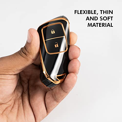 Shopoflux® TPU Key Cover Compatible for Honda Elevate | BRV | WRV | CRV | Jazz | City 2 Button Smart Key (Pack 2 (Black+White)) - Image 5