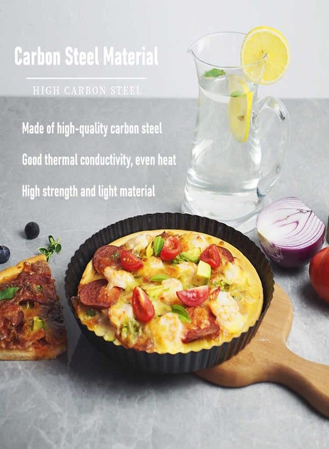 KitchenFest® Non-Stick Tart Molds Pie Pizza Cake Round Mould Removable Loose Bottom Fluted Heavy Duty Pie Cake Tray for Baking, 9 inch - Image 4