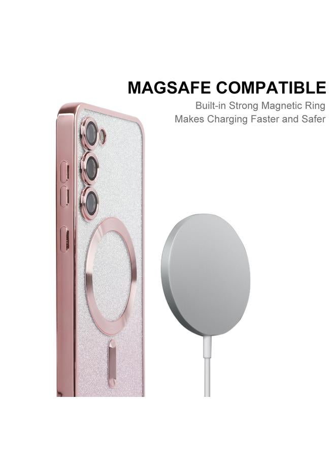 إنكاي جراب لهاتف Samsung Galaxy S24 5G Hat-Prince جراب هاتف TPU مطلي باللمعان المغناطيسي مع غشاء عدسة - Image 3