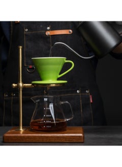 LKTOCAFT V60 Ceramic Coffee Dripper ,Manual Pour Over Maker for Home & Camping, Colorful Gift with Reusable Filters, Drip Stand & Carafe Server ,Size V02  - Image 3