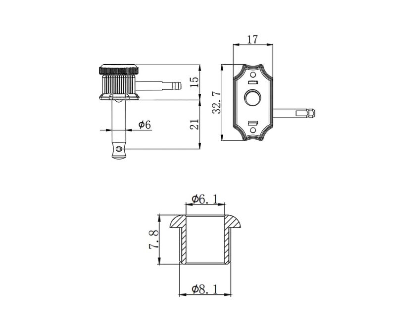 Guyker 3x3 Vintage Style Locking Guitar Machine Heads – 1:15 Ratio Lock String Deluxe Tuning Key Pegs Tuners Set Replacement for Electric, Acoustic or Folk Guitars - Chrome - Image 5