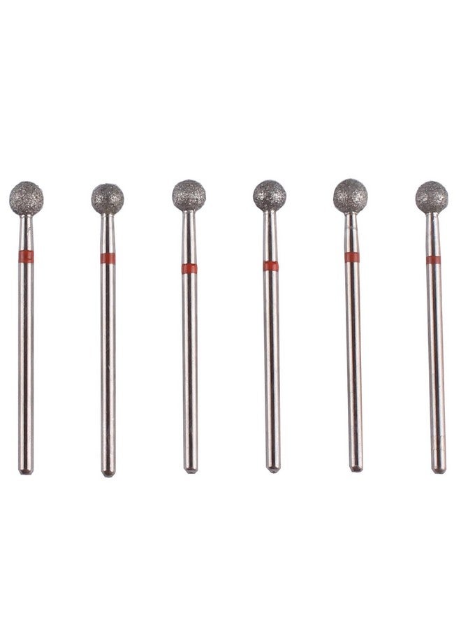 MZCMSL 6Pcs Pro Diamond Ball Bitscuticle Drill Bit Set For Russian Manicure3/32 Shank Efile Bit (Φ5.0Mm) - Image 1