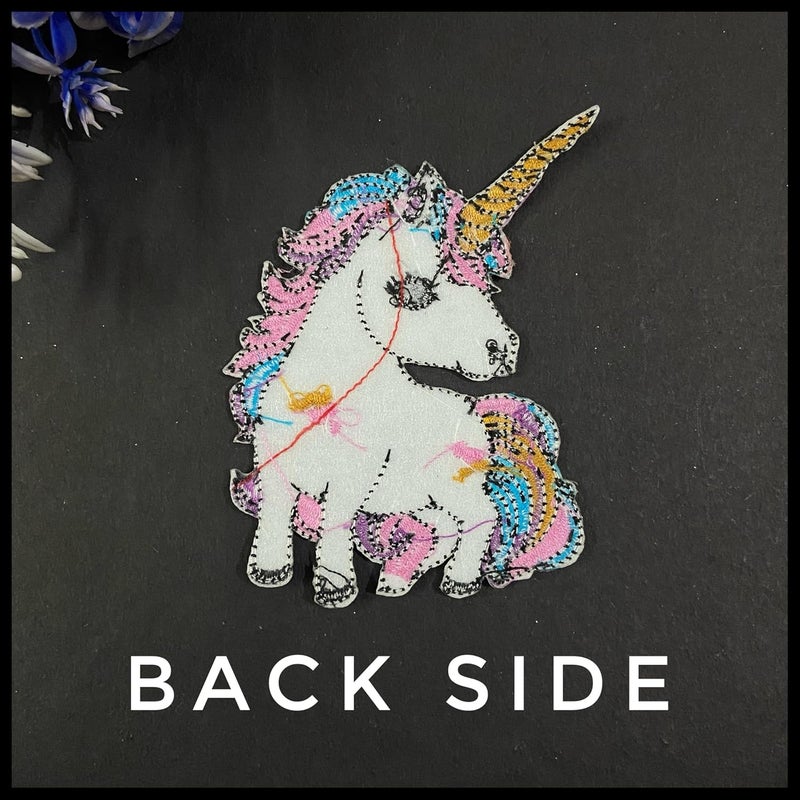 رقعة يونيكورن مطرزة من Ushaworks للخياطة أو الكي للملابس والحقائب والسترات والقمصان للأطفال - عبوة من قطعة واحدة - Image 2