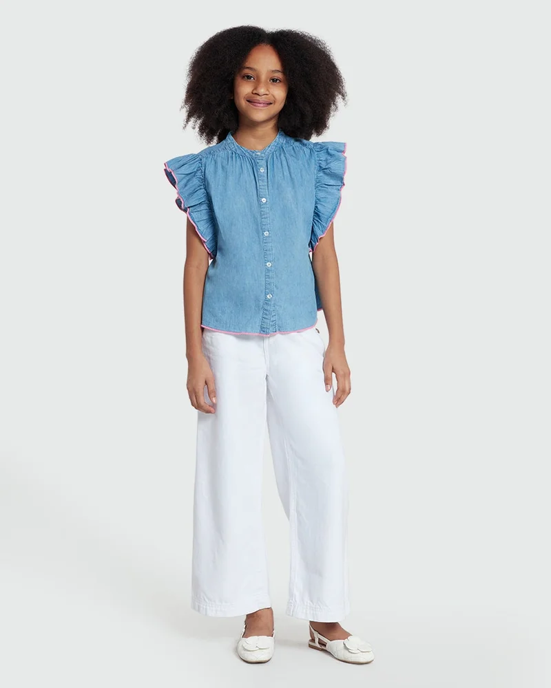 Ovs Light Blue Denim Blouse – Girls’ Pick