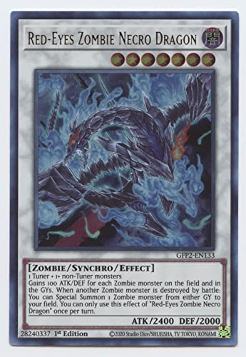 Yugioh RedEyes Zombie Necro Dragon GFP2EN133 Ultra Rare 1st Edition - Image 1
