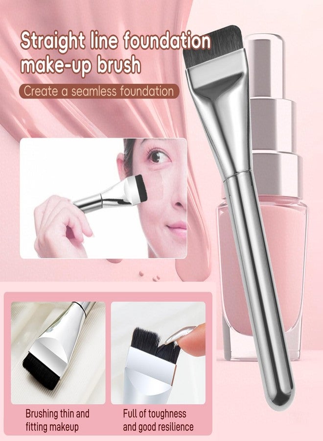 KissDate Makeup Mixing Palette with Foundation Brush and Spatula, Stainless Steel Makeup Palette Tray Mixer Nail Art Palette Mixing Tray - Image 3