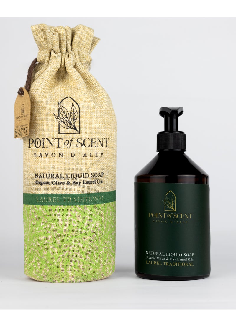 POINT of SCENT Natural Liquid Soap made of olive and Laurel oils - 500ML - Image 1