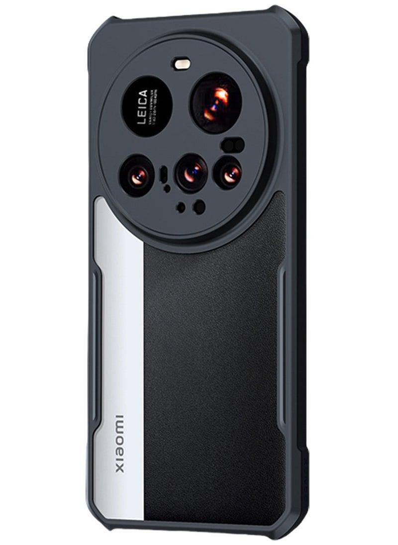 XUNDD - for Xiaomi 15 Ultra Case, Camera Protection, Soft TPU Cover, Transparent/Black - Image 1