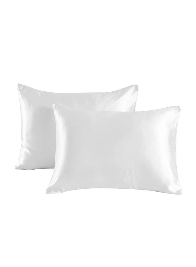 Simulated silk pillowcase, ice silk cool feeling, solid color silk pocket pillow color pillowcase - Image 1