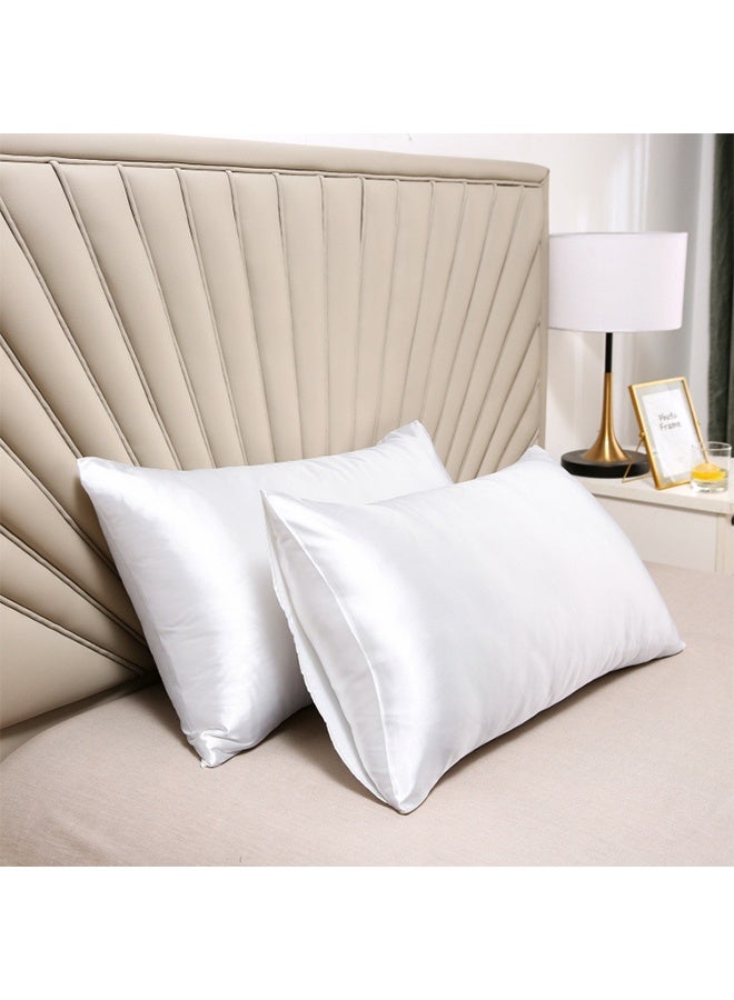 Simulated silk pillowcase, ice silk cool feeling, solid color silk pocket pillow color pillowcase - Image 3