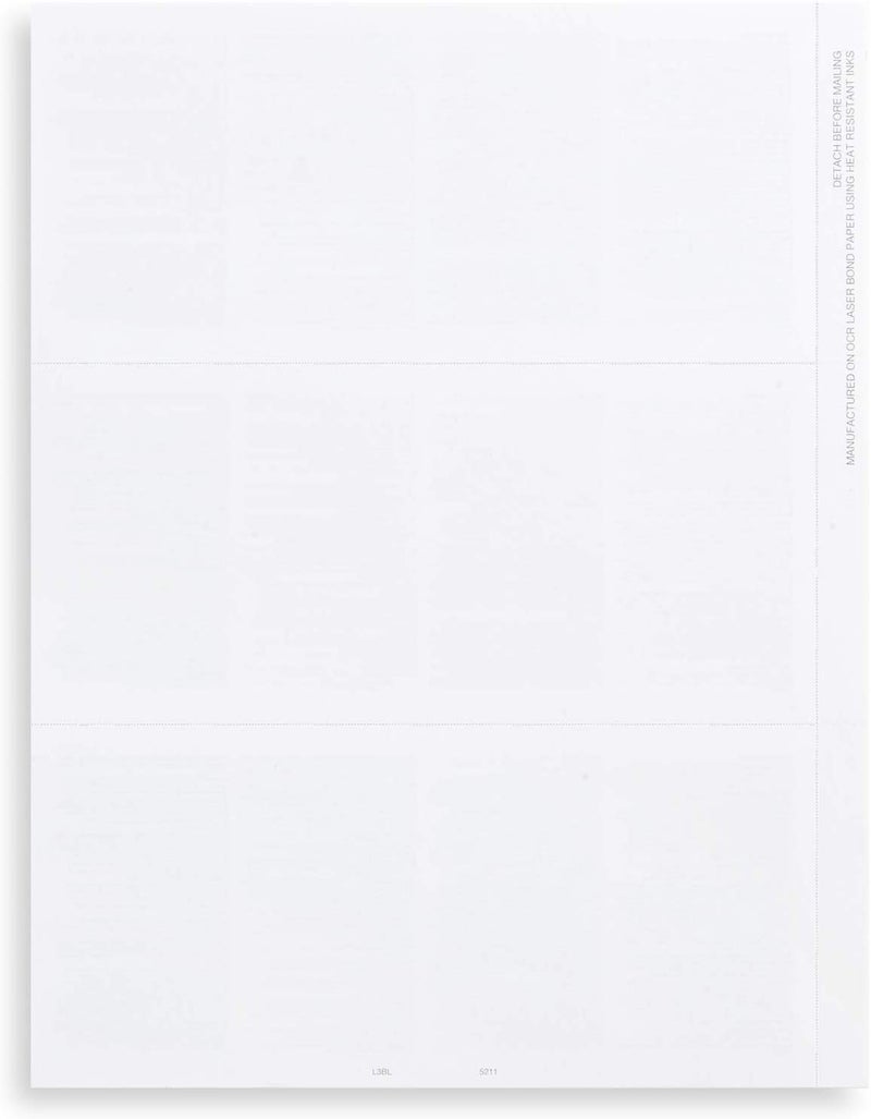 Dutymark W2 Forms Blank 3 Up Tax Forms 2025, W2 Perforated Paper With Back Instructions For 50 Employees,Works with Laser or Inkjet Printers | Great for QuickBooks and Accounting Software - Image 3