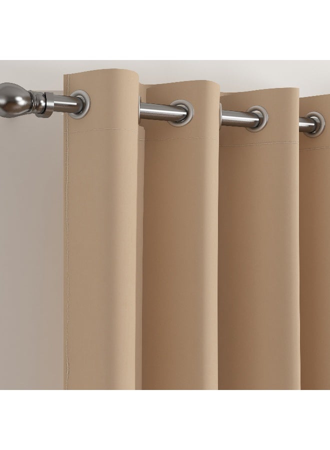 Home Box طقم ستائر تعتيم سوداء 4 قطع 140 x 300 سم - Image 2