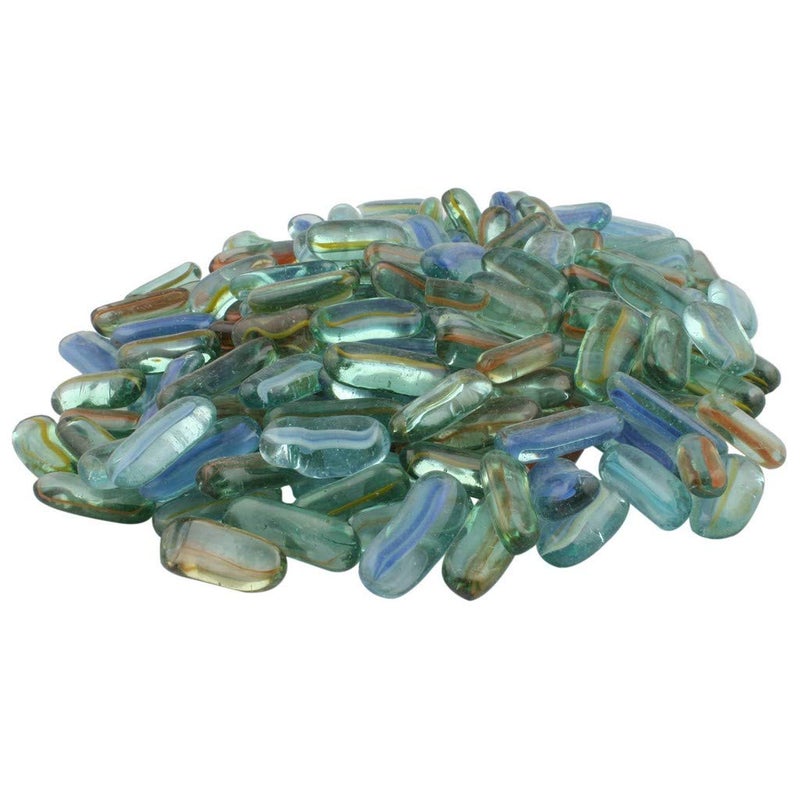 Ohhsome 1Kg Glass Capsule Mixed Glass Pebbles Colorful Vase Fillers for Home Decoration 1Kg - Image 1