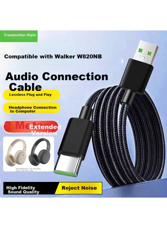 Win Potential Yinqian Replacement Audio Cable For Bluedio Headphones W820Nb/W830Nb W860Nb Pro Wireless Headphones - Image 1