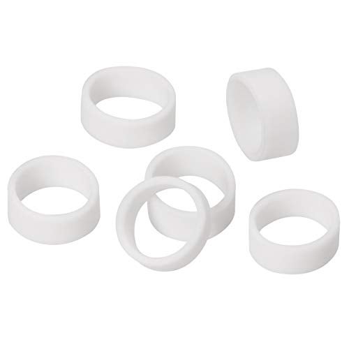 ONLYKXY 100 Pieces Silicone Cable Ties, Data Lines Silicone Cord Ties, Reusable Rubber Rings, Power Cable Tie Straps, Elasticity Coil Ring, Rubber bands (White) - Image 1