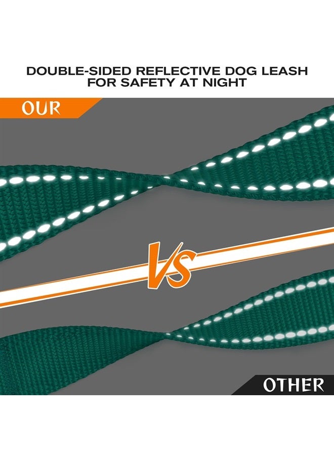 Joytale Double Handle Dog Leash, Double-Sided Reflective Dog Leashes for Night Safety, Heavy Duty Leash for Large and Extra Large and Medium Breed Dogs Outside Walking,5FT,Teal - Image 4