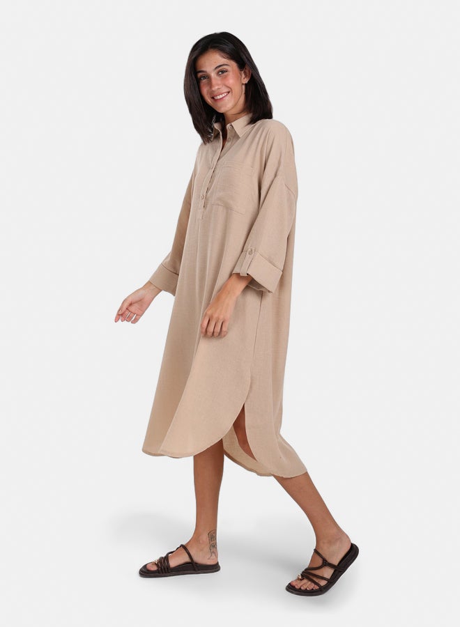 Clue 3/4 Sleeves Midi Dress - Image 2