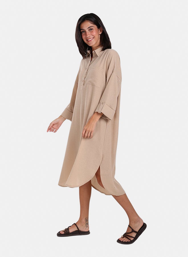 Clue 3/4 Sleeves Midi Dress - Image 2