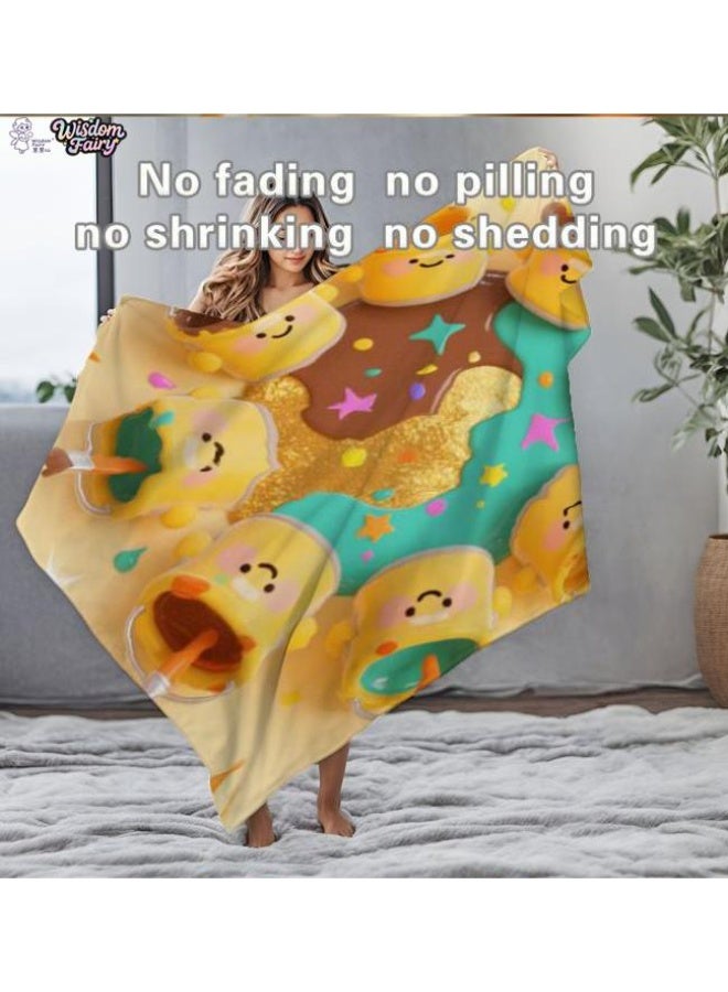 general Wisdom Fairy (latest) flannel thin blanket (warm and comfortable, suitable for sleep, game use, dust and sandproof) 150cm*200cm - 117 - Image 1