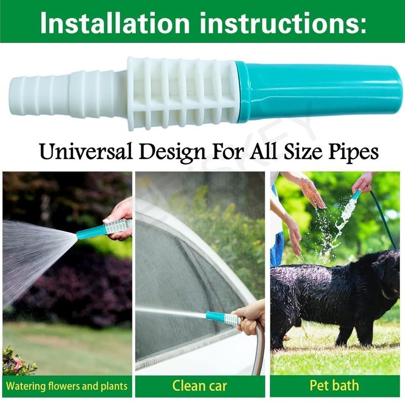 Episkey Heavy Duty 10 Meter Garden Hose | Flexible Expandable Water Pipe with Double Latex Core & Braided Outer Layer | Adjustable PVC Spray Nozzle Gun,Tap Connector & 2 Hose Clamps | Leak & Kink free - Image 3