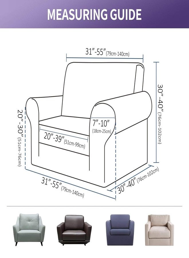 Joccun Stretch Chair Couch Cover,1-Piece Sofa Slipcover Spandex Jacquard Fabric Sofa Covers with Elastic Bottom,Washable Furniture Protector for Dogs,Cats,Kids(Armchair,Wide 35" - 55",Black) - Image 2