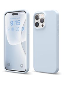 Compatible with iPhone 15 Pro Max Case, Liquid Silicone Case, Full Body Protective Cover, Shockproof, Slim Phone Case, Anti-Scratch Soft Microfiber Lining, 6.7 inch (Light Blue)