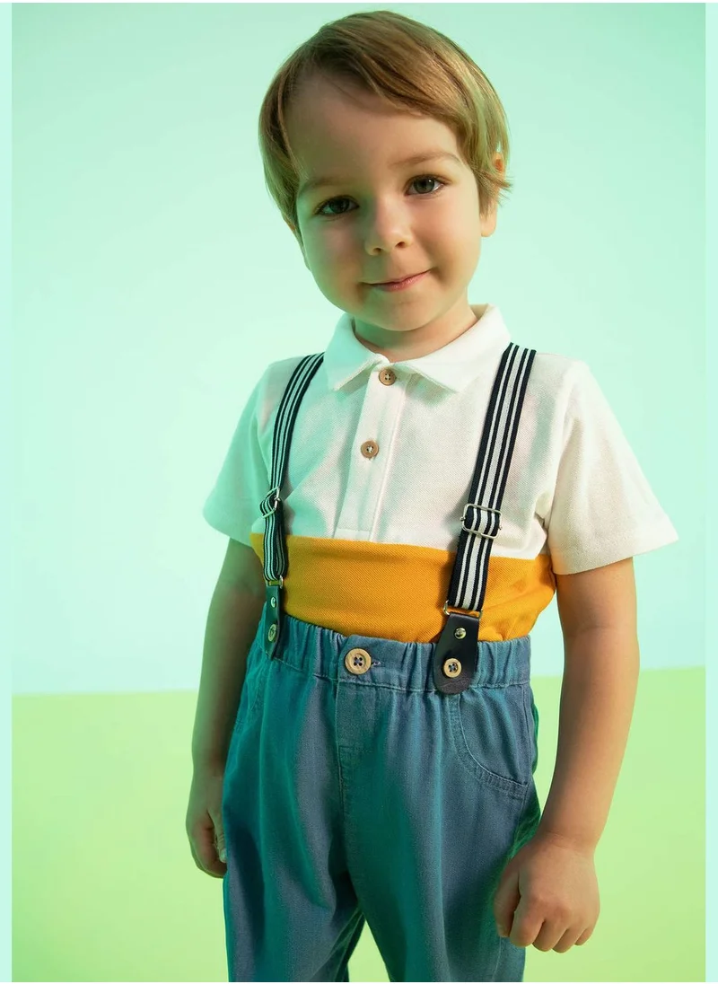 ديفاكتو Regular Fit Short Sleeve Colour Block T-Shirt
