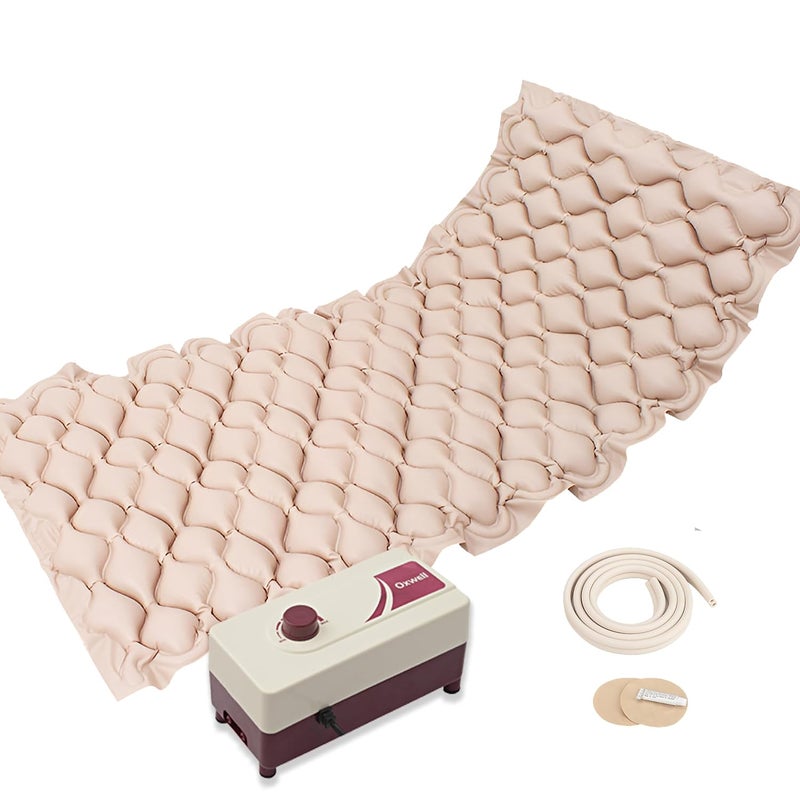 OLEX Oxwell 130 Cells Bubble Mattress with Pump for Bed Sore Patients with Puncture kit | 1 Year Warranty | Safety Aid Mattresses - Image 1