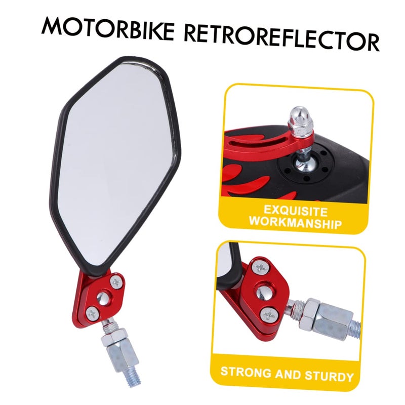 Adjustable Rotating Motorcycle Rearview Mirror 1 Pair Universal Fit - Image 5