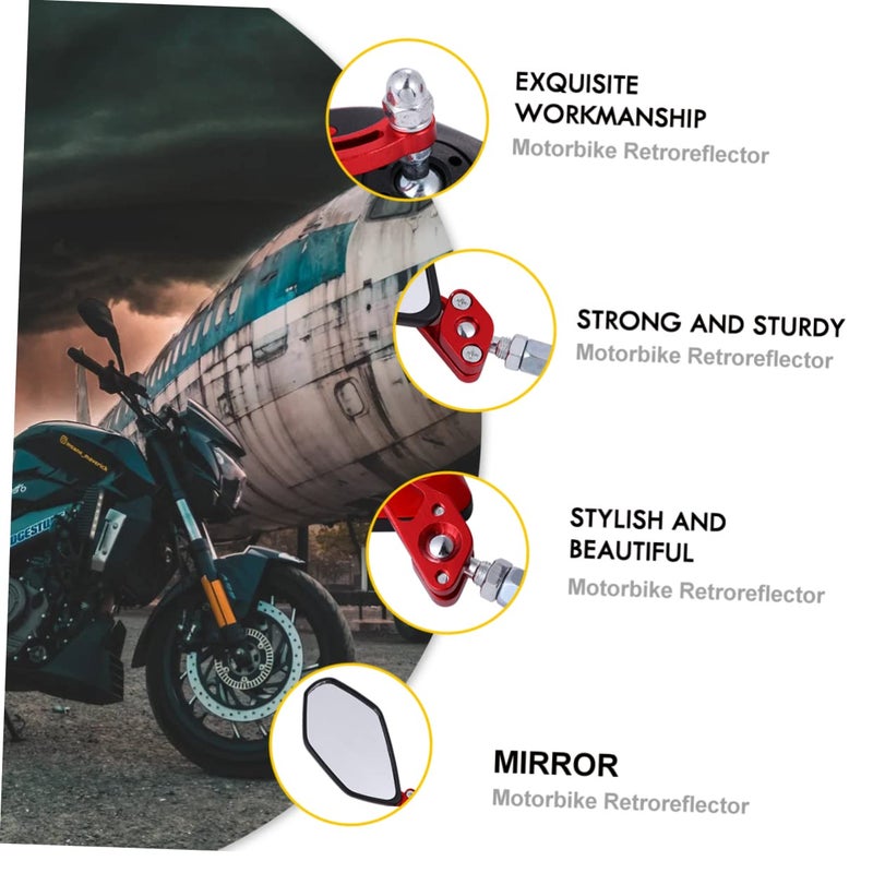 Adjustable Rotating Motorcycle Rearview Mirror 1 Pair Universal Fit - Image 4