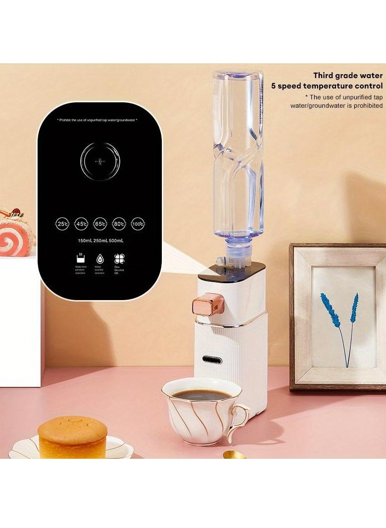 EVEREEN Portable Instant Water Dispenser - European Plug Quick 3 Second Heating Adjustable Temperature Control Mini Desktop Heater for Office Travel Friendly for Tea Coffee Milk No Battery Electric Power Supply Durable Plastic  - Image 4