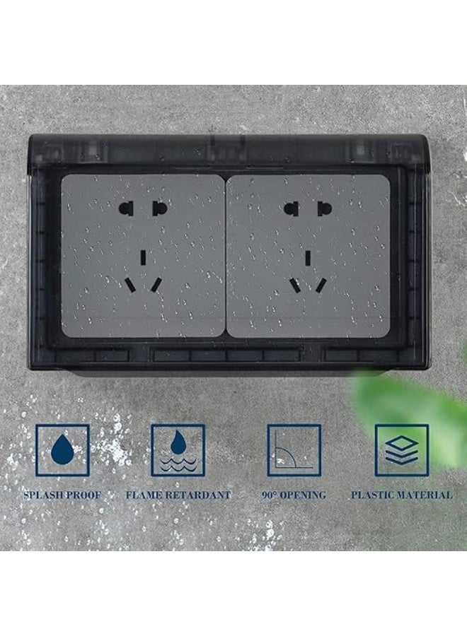 erorex Wall Switch Waterproof Cover Box, Plastic Weatherproof Outlet Cover, Outdoor Outlet Cover, Flip Electrical Outlet Covers for Home Bathroom Kitchen Improvement Accessory, 20.2x12.1x7.5 cm - Image 2