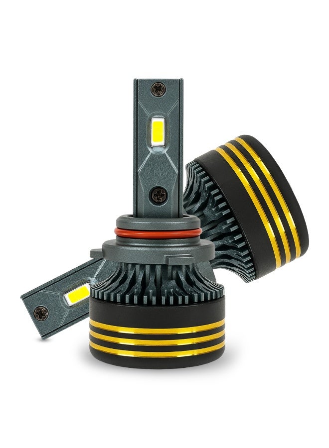 SPIDER New Spider M8 Pro Silver LED Headlight 9006, 130W 30000LM High Brightness, 6500K Cool White, DC 12V–24V, IP65 Waterproof, Aviation Aluminum 6063, 30000H Long Life, Super Focused Beam, No Dark Spots, Suitable for Cars, SUVs, and Motorcycles - Image 3