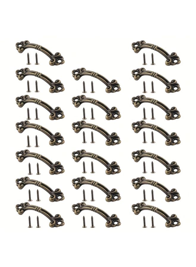 Vintage Bronze Zinc Alloy Drawer Pulls 20pcs Decorative Handles For Furniture - Image 1