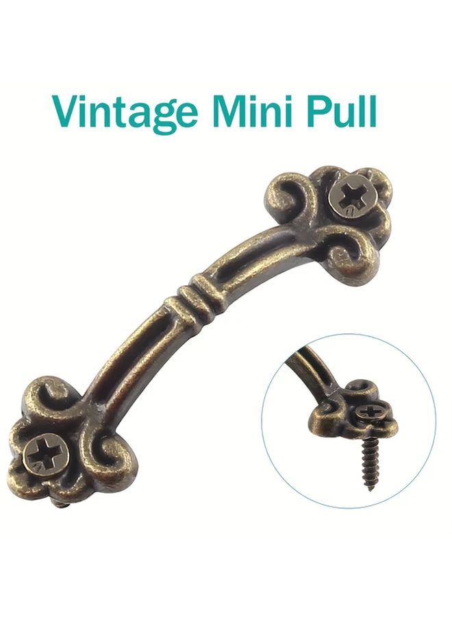 Vintage Bronze Zinc Alloy Drawer Pulls 20pcs Decorative Handles For Furniture - Image 3